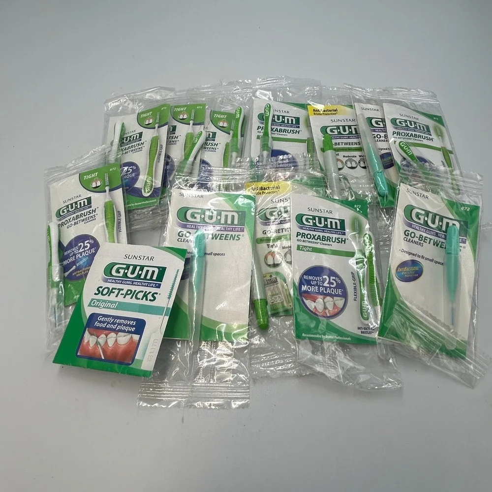 GUM Proxabrush Go‎ Betweens Tight Interdental Soft 12 Pack Mini Floss Brushes